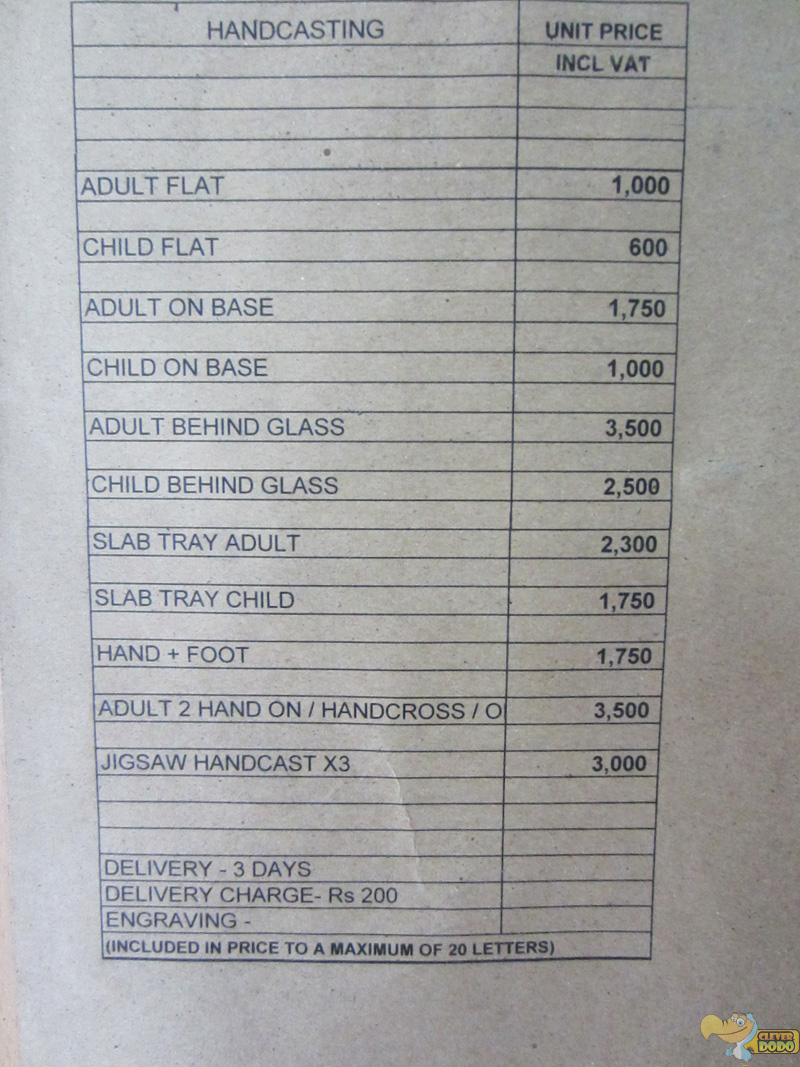 hand casting prices