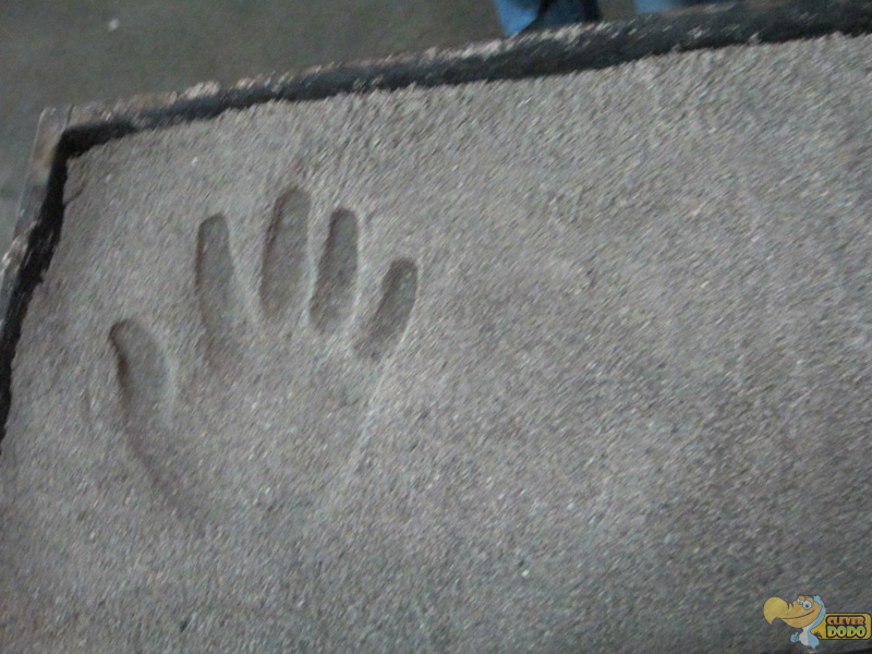 handprint in sand
