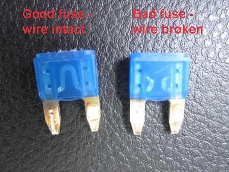 good and bad fuses diagram